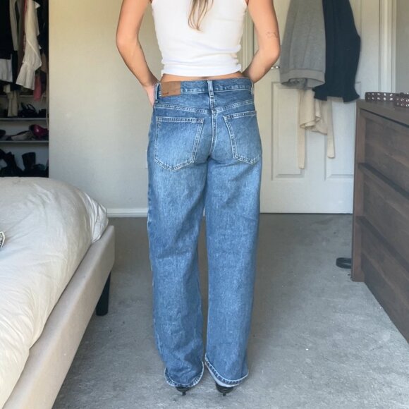 Madewell Petite Low-Slung Straight Jeans - Picture 3 of 5